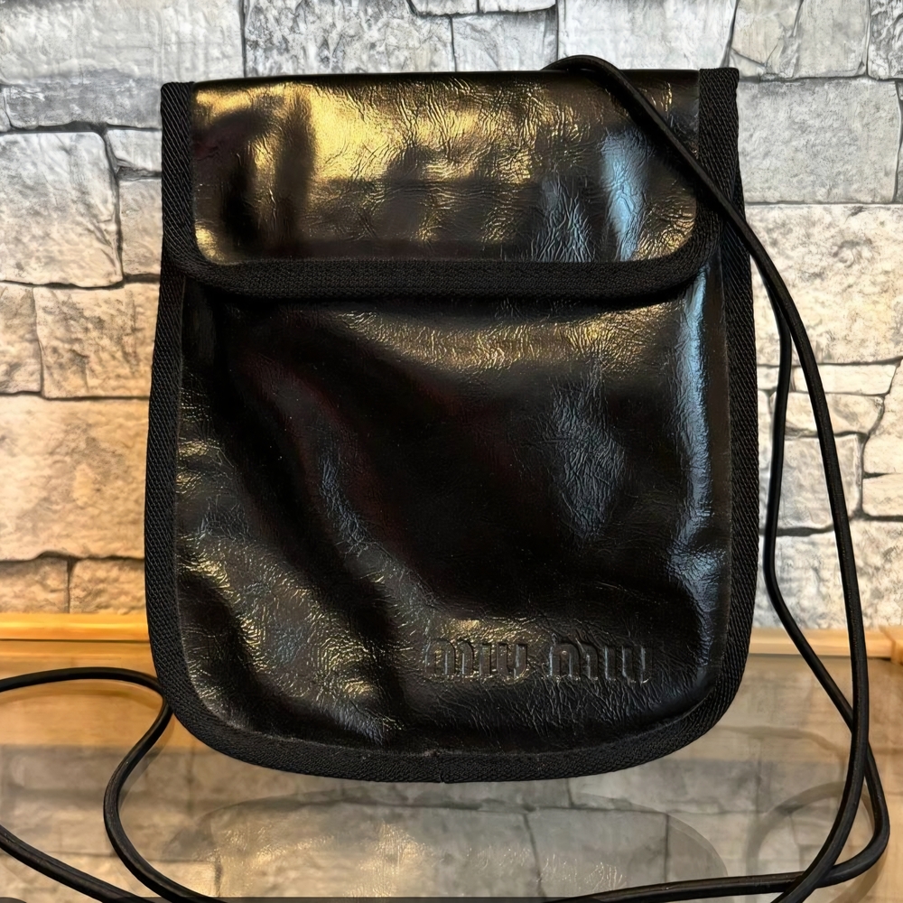 Miu Miu Black Leather Crossbody Bag